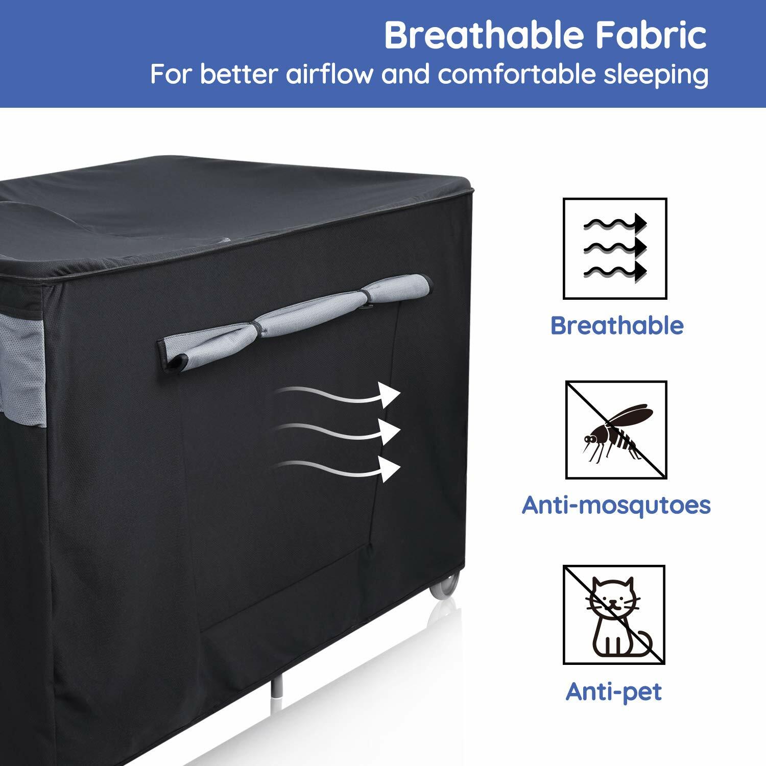 Darkening Cover for Pack N Play, Breathable Travel Crib Shade Canopy