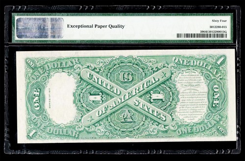 PMG Choice Uncirculated 64 EPQ 1917 $1 Legal Tender Note Fr.39 pp G - Picture 3 of 3
