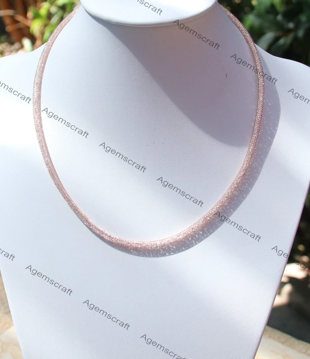Mesh necklace filled with best sale crystals