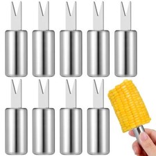 Corn on The Cob Skewers Stainless Steel Corn Cob Holders Kitchen BBQ Tool Hot