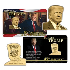 President Donald Trump .999 Gold Coin - 1/500 Ounce (Chad)  Make America Great