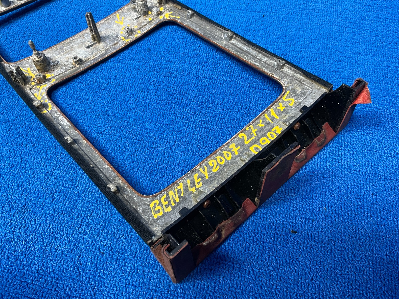 2006-2010 BENTLEY CONTINENTAL GTC FRONT CENTER CONSOLE WOOD PANEL BEZEL TRIM OEM