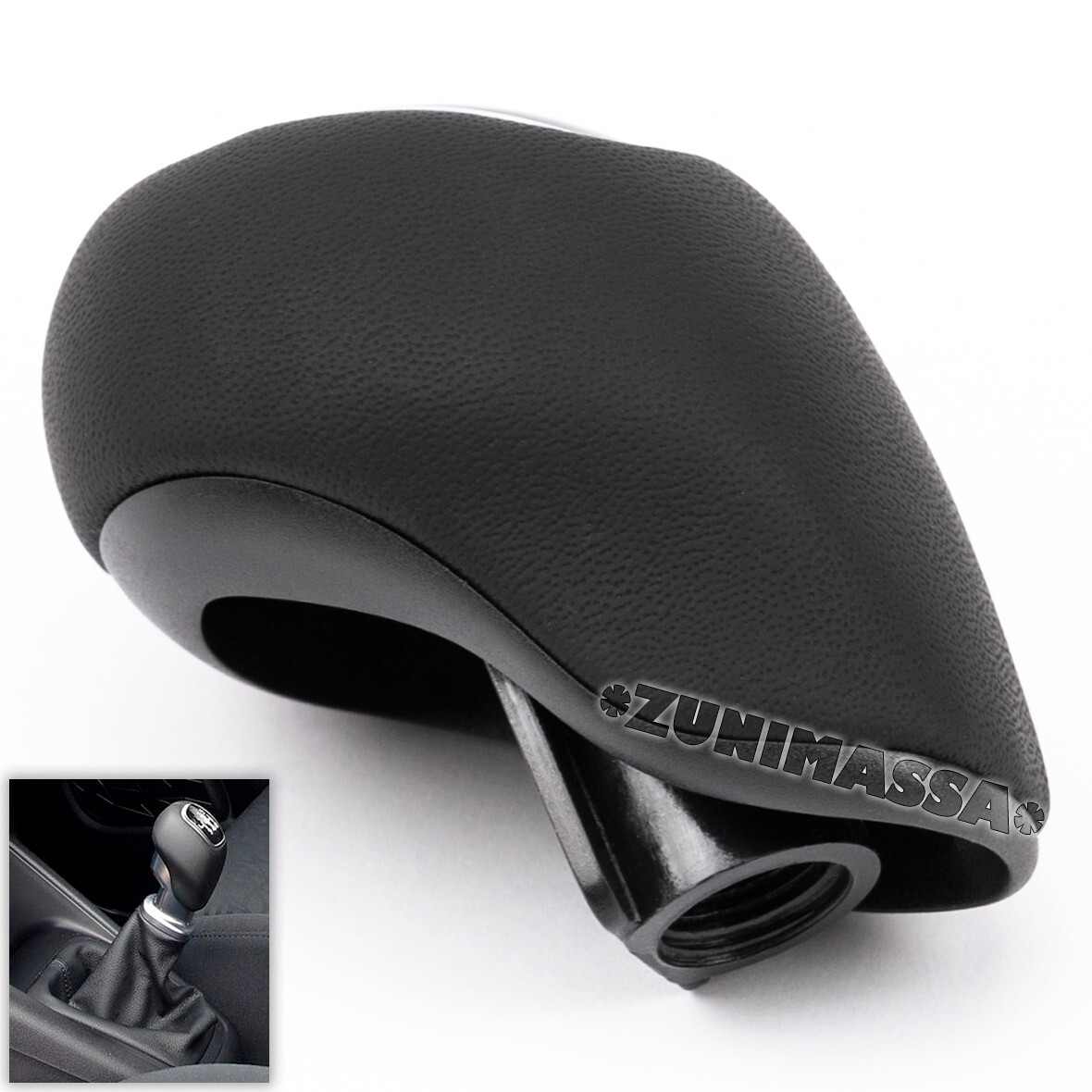 Pommeau De Levier De Vitesse 5 Rapports En Cuir Noir - Pour Hyundai I30, Ix20, Kia Rio III... | Neuf, Remplacement Direct 12mm