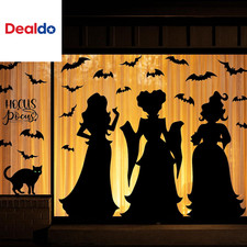 Halloween Window Clings Decor Decorations: Extra Large Hocus-Pocus Witchs Black