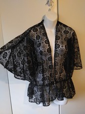 Women's Floral Lace Kimono Duster Size XL Whimsy Elegant Feminine Statement