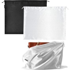 2 Pack Large Dust Cover Storage Bags with Silk Drawstring for Handbags Purses