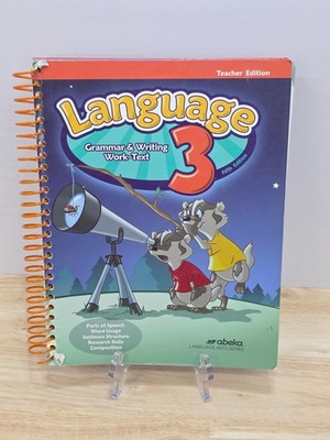 Abeka Language 3 Grammar & Writing Fifth Edition Teacher Edition Homeschool
