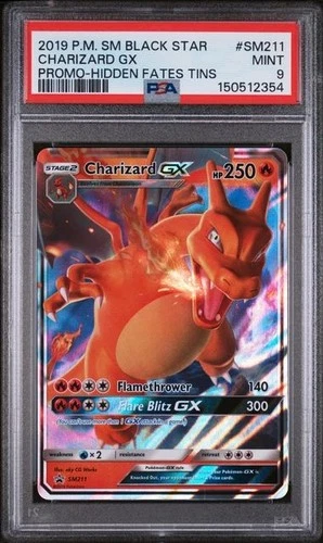 Charizard GX SM211 Pokémon TCG 2019 Promo Holo Hidden Fates PSA 9 Mint