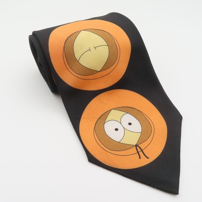 #ad #ad Ralph Marlin RM Tie Black South Park Kenny 3.75quot; Wide 56quot; Long Polyester USA $14.95