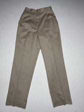 90s Pendleton 100 Wool High-Rise Khaki Pleated Petite Dress Pants Size 6 USA