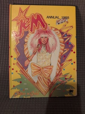 Jem Glitter And Gold Annual hardback book  1988 Collectors Item