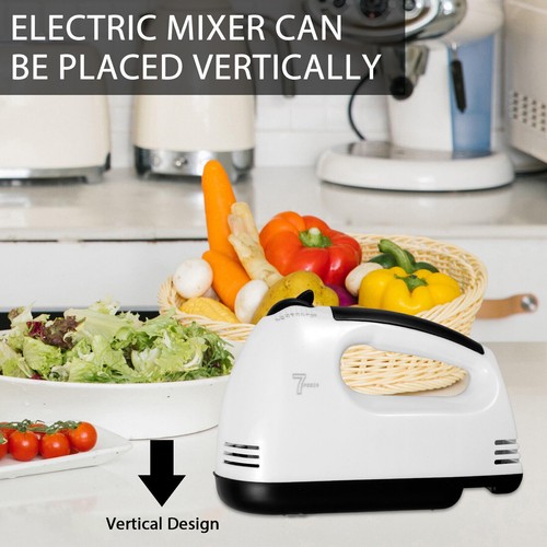 7-Speed Hand Mixer Multifunctional Kitchen Electric Handheld Food Beater Baking - Picture 10 of 12