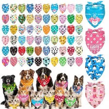 Dog Bandanas Bulk, Adjustable Cat Outfit, Pet Bibs Colorful Triangle Scarf Pe...