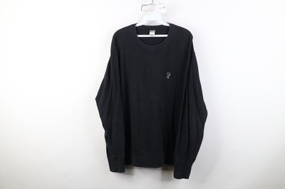 Uniqlo x Kaws Mens Large Faded Snoopy Dog French Terry Crewneck Sweatshirt Black