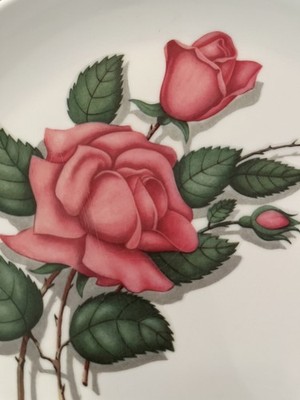 Vintage Royalon Inc. Melmac PINK ROSES Dinner Plate Melamine No Scratches EUC