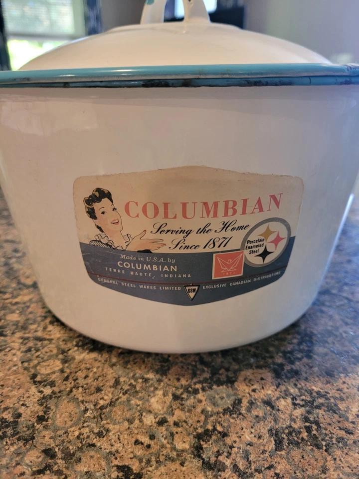 Olla de acero esmaltado de porcelana de Columbian Foto 2 de 4