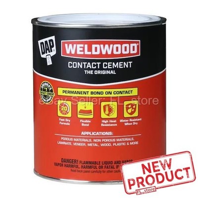 Dap Contact Cement Weldwood 1 Qt Can Tan Size One Quart NEW