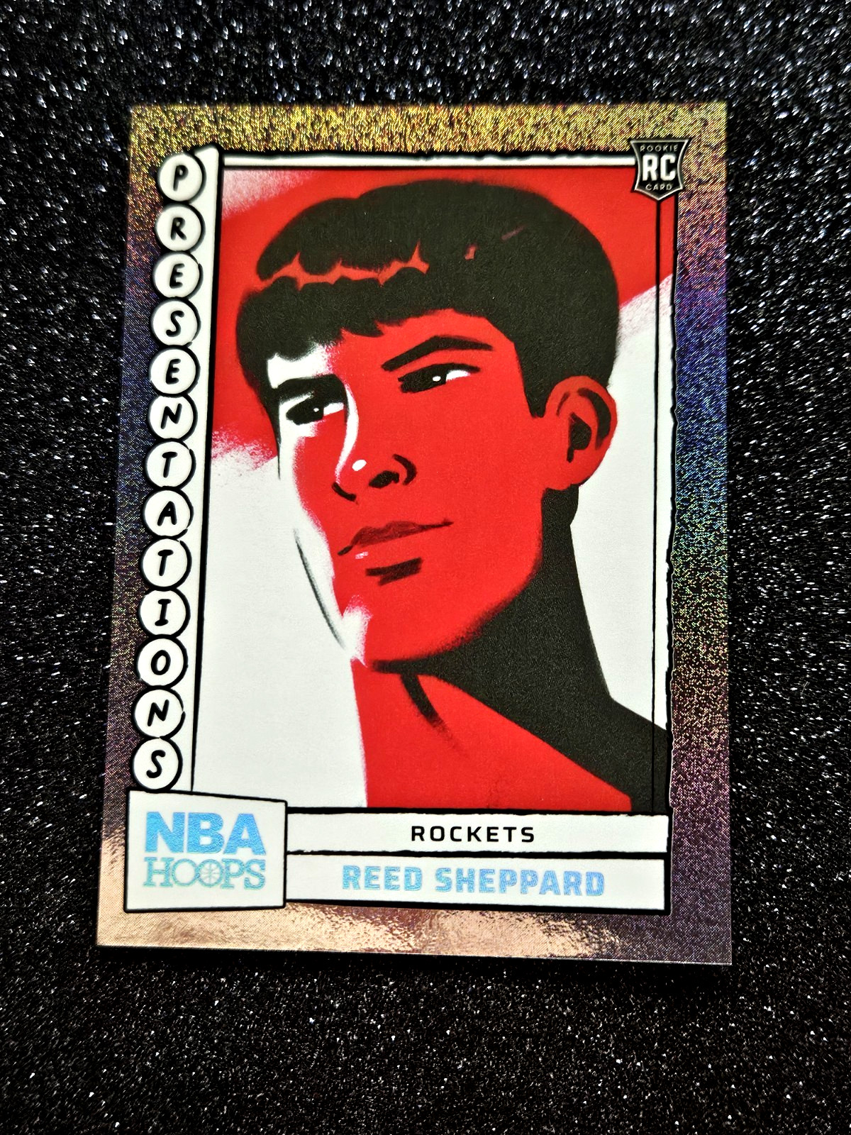 2024-25 Panini NBA Hoops RC Reed Sheppard Presentations Rookie Case Hit SSP #13