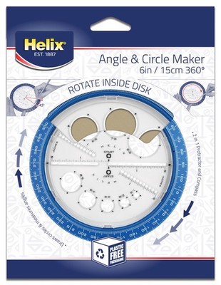 Helix Angle and Circle Maker with Integrated 360 Degree, Assorted
