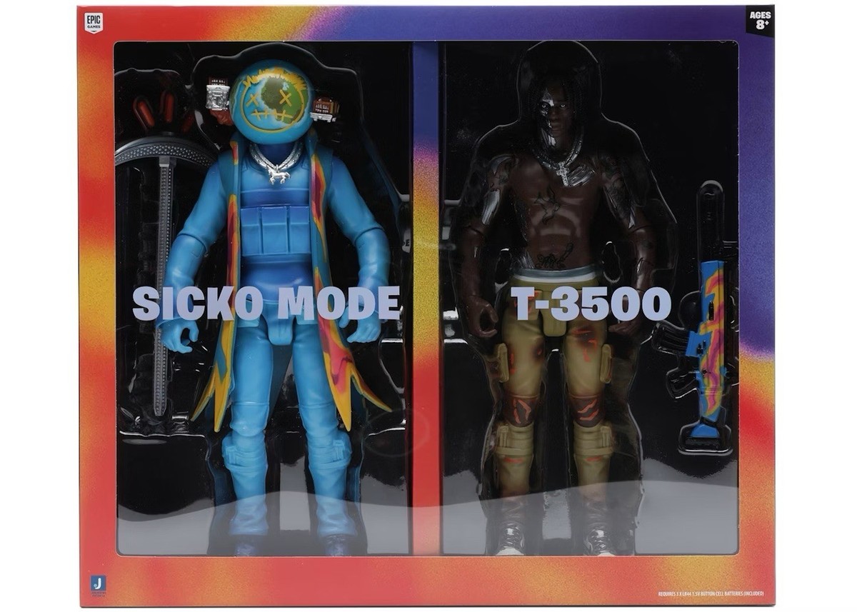 Travis Scott Cactus Jack Fortnite 12 Sicko Mode T-3500 Figure New