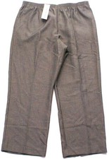 Alfred Dunner Pull On Elastic Waist Gray Dress Pants, Womens 18P X 26"