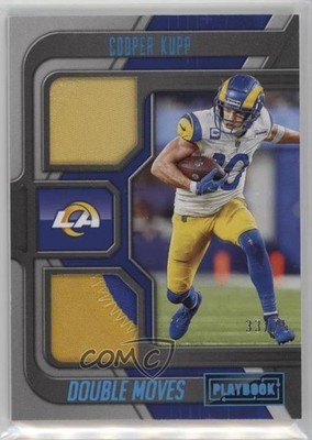 2022 Panini Playbook Double Moves Relics Platinum 33/75 Cooper Kupp #DM-3 0c6