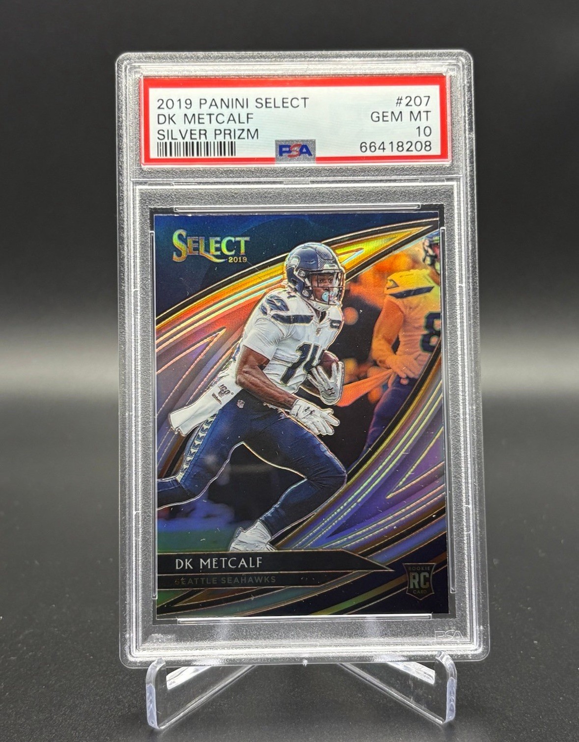2019 Panini Select DK Metcalf Field Level Silver Prizm #207 PSA 10