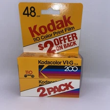 Kodacolor VR-G 200 Film 48 Exposures 110 Color Print Kodak Film Expired 08/89