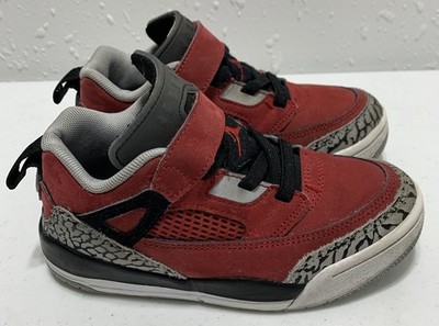 Nike Air Jordan Spizike Low Shoes Sneakers Kids 12C Red Black Grey FQ3951-600