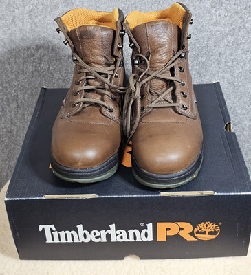 Timberland Pro Helix 6 In Alloy Safety Toe Boots Mens Sz 11.5 M Brown 86518 NEW