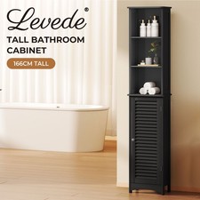 Levede Tall Bathroom Cabinet Freestanding Slim Bathroom Storage Cupboard Unit