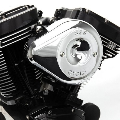 S&S Cycle Air Cleaner Kit Stealth Teardrop - Chrome  170-0524B