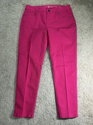 Simply Vera Vera Wang Skinny Ankle Jeans Women 10 Denim Magenta