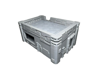 Sci-Fi Ladenhaus Gebäude Tischplatte Gelände Landschaft 28mm 32mm 3D gedruckt