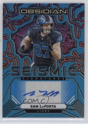 2024 Panini Obsidian Seismic Signatures Blue 17/25 Sam LaPorta #SS-SLA Auto lz7