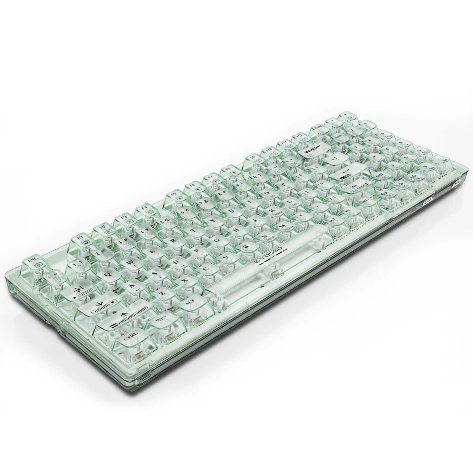 Mechanical Gaming Keyboard USB Wired Compact with Clear Keycaps, RGB Side-Lit... - Image 2 of 4