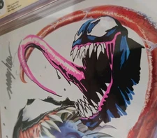 Venom: First Host#1 Virgin Variant NYCC Signed/REMARK MAYHEW CGC SS 9.8 SKETCH 