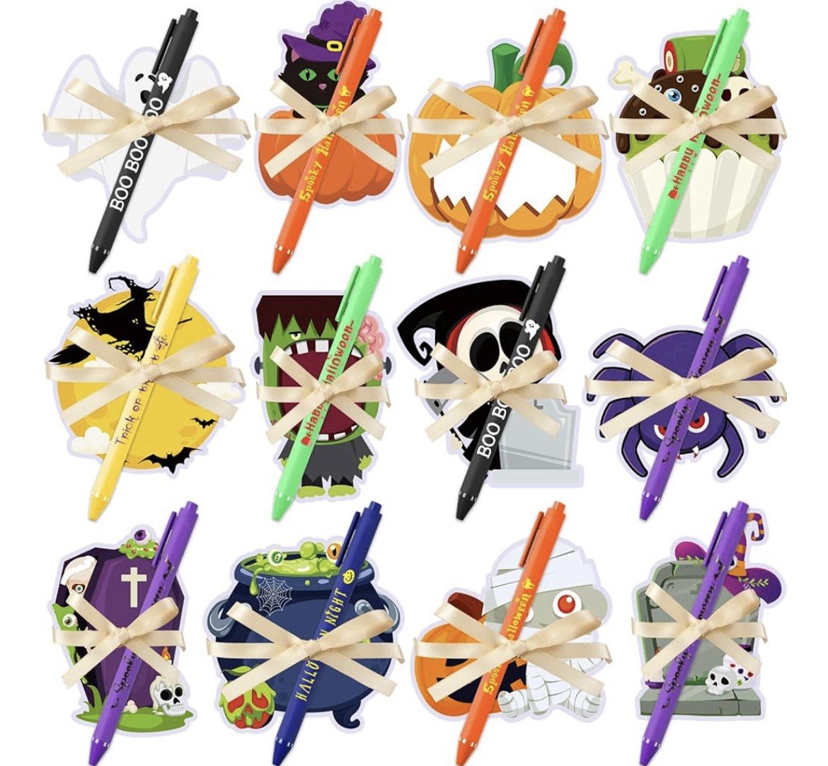 Halloween Sticky Notes With Pens Set Of 6-image