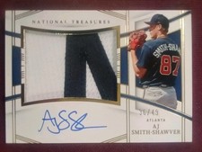 2023 National Treasures AJ Smith Shawver Rookie Gold Jersey Patch Auto #36/49