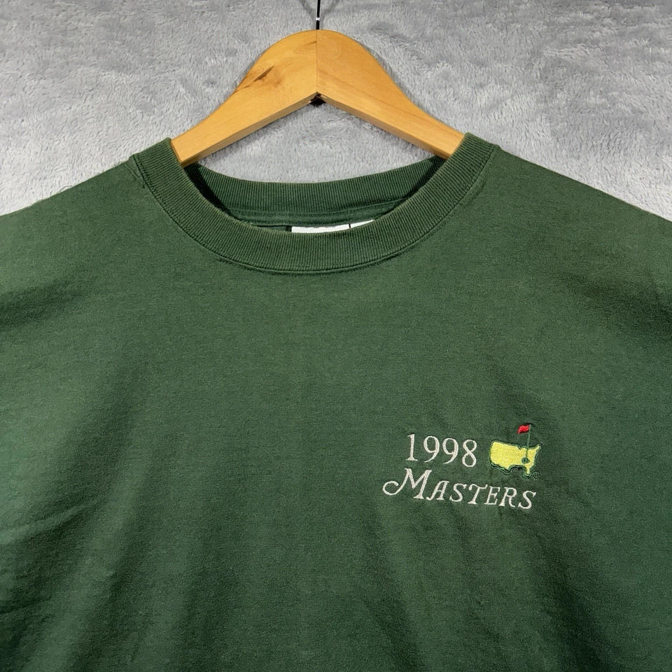 Camisa verde vintage 1998 Augusta National Golf Shop The Masters para hombre talla XL 90s Foto 3 de 4