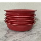 Set of 4 Vintage Fiesta Ware Scarlet Red Fruit Dessert Bowls HLC USA