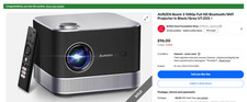 AURZEN Boom 3 1080p Full HD Bluetooth/WiFi Projector In Black/Grey U7-Z03