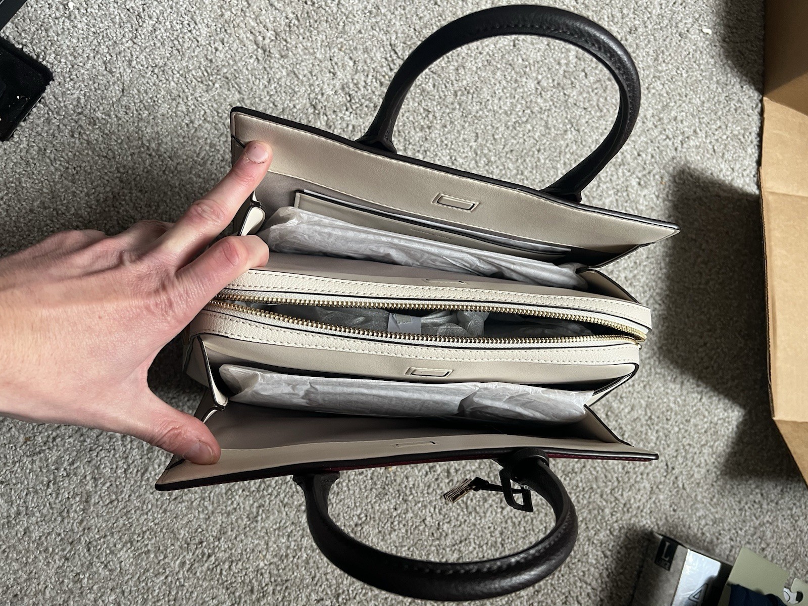 Michael Kors Laila Pebbled Leather Medium Mulberry Multicolor Sachel, NWT, Purse thumbnail 4