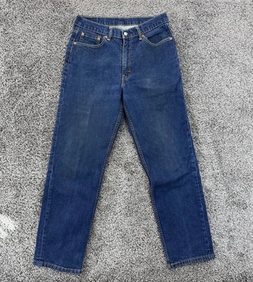 Levis 502 Regular Taper Jeans Size 32x32 Blue Denim Stretch Dark Wash
