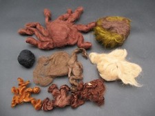8 Antique Vintage Mohair Doll Wigs for Small Medium Large German French Fashion