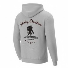 Harley-Davidson Women’s Gray Hoodie Size S 96676-23VW Wounded Warrior Project