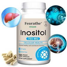 Inositol 750 Mg Supplements Promotes Cell Brain Muscle Health 30-120 Capsules