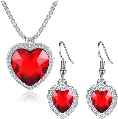 juego de collar y aretes regalo para mama esposa mujer mi novia boda joyeria NEW