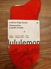 Lululemon Lettuce Edge Socks Red Size M