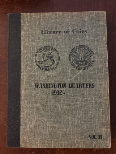 Vintage Library of Coins Vol 15 Washington Quarters Album - Very Good Condition!